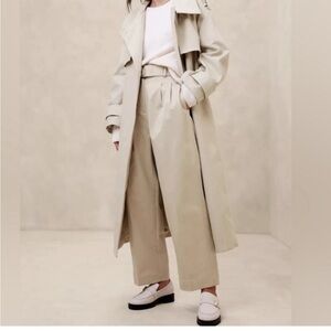 Banana Republic Women's Pleated Wide Leg Stone Chino Pants 6T